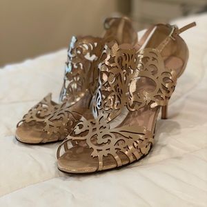 Champagne Sandal Heels - Great for Weddings!